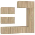 Ensemble de meubles TV 6 pcs Chêne sonoma Bois d'ingénierie