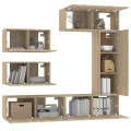 Ensemble de meubles TV 6 pcs Chêne sonoma Bois d'ingénierie