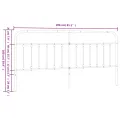 Tête de lit métal blanc 200 cm