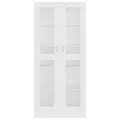 Armoire à vitrine Blanc 82,5x30,5x185,5 cm Aggloméré