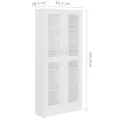 Armoire à vitrine Blanc 82,5x30,5x185,5 cm Aggloméré
