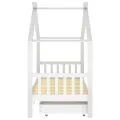 Cadre de lit enfant avec tiroirs blanc pin massif 90x200 cm