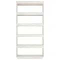 Bibliothèque/Séparateur de pièce Blanc 80x35x167 cm Pin massif