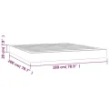 Matelas de lit à ressorts ensachés Gris foncé 180x200x20 cm