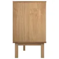 Commode OTTA marron et gris 111x43x73,5 cm bois de pin massif