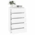Commode Blanc 60x36x103 cm Bois d'ingénierie