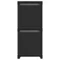 Étagère à 4 cubes avec boîtes Noir 69x30x72,5 cm Tissu