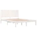 Cadre de lit Blanc Bois de pin massif 160x200 cm
