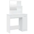 Coiffeuse avec miroir Blanc 86,5x35x136 cm