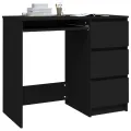 Bureau Noir 90x45x76 cm Aggloméré