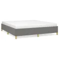 cadre de lit Gris foncé 160x200 cm Tissu