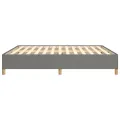 cadre de lit Gris foncé 160x200 cm Tissu