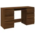 Bureau Chêne marron 140x50x77 cm Bois d'ingénierie