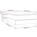 cadre de lit avec matelas Noir 90x190 cm Tissu