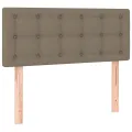 cadre de lit avec matelas LED Taupe 100x200 cm Tissu