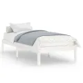 Cadre de lit Blanc Bois de pin massif 100x200 cm