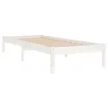 Cadre de lit Blanc Bois de pin massif 100x200 cm