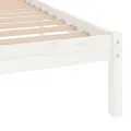 Cadre de lit Blanc Bois de pin massif 100x200 cm