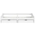 Lit de jour avec 2 tiroirs IRUN blanc 90x200 cm bois pin massif