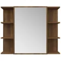 Armoire à miroir de salle de bain Chêne brun 80x20,5x64 cm Bois
