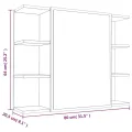 Armoire à miroir de salle de bain Chêne brun 80x20,5x64 cm Bois