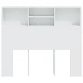 Armoire de tête de lit Blanc 120x19x103,5 cm