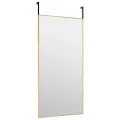 Miroir de porte Doré 40x80 cm Verre et aluminium