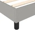 cadre de lit Gris clair 80x200 cm Tissu