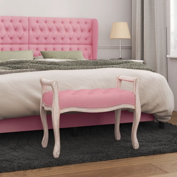 Banc Rose 80x45x60 cm Velours