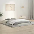 Cadre de lit blanc 120x190 cm petit double bois massif de pin