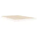 Cadre de lit blanc 120x190 cm petit double bois massif de pin