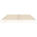 Cadre de lit blanc 120x190 cm petit double bois massif de pin