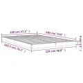 Cadre de lit blanc 120x190 cm petit double bois massif de pin