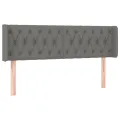 Tête de lit à LED Gris foncé 147x16x78/88 cm Tissu