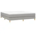 cadre de lit Gris clair 160x200 cm Tissu