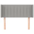 Tête de lit avec oreilles Gris clair 103x16x78/88 cm Tissu