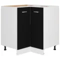 Armoire de plancher d'angle noir 75,5x75,5x81,5 cm bois