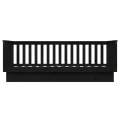 Lit de jour Noir 80x200 cm Bois de pin massif