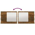 Miroir de bain Chêne fumé 60x10,5x45 cm Bois d'ingénierie