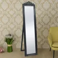 Miroir sur pied Style baroque 160x40 cm Noir