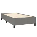 cadre de lit avec matelas Gris foncé 100x200cm Tissu