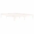 Cadre de lit Blanc Bois de pin massif 140x200 cm