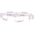 Cadre de lit Blanc Bois de pin massif 140x200 cm