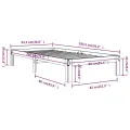 Cadre de lit bois massif 90x190 cm simple