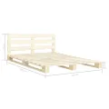 Cadre de lit de palette Bois de pin massif 140 x 200 cm