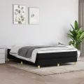 cadre de lit avec matelas Noir 140x200 cm Tissu
