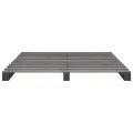 Cadre de lit de palette Gris Bois de pin massif 160 x 200 cm