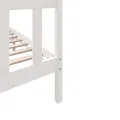 Cadre de lit Blanc Bois de pin massif 140x200 cm