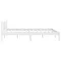 Cadre de lit Blanc Bois de pin massif 150x200 cm Très grand