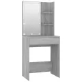 Ensemble de coiffeuse avec LED Sonoma gris Bois d'ingénierie